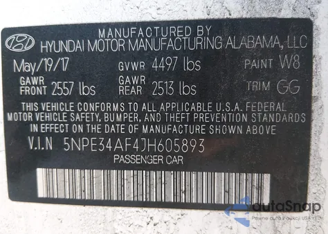 2018 Hyundai Sonata Limited z USA, uszkodzony, nr VIN 5NPE34AF4JH605893